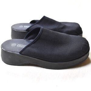 Y2K Predictions Platform Clogs Mules Black E-Girl Size 7.5 VTG 2000s - Picture